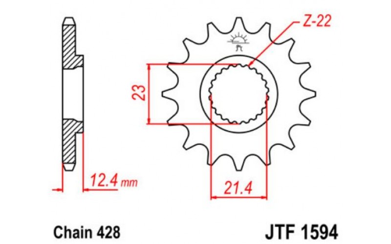 JT звезда передняя JTF1594