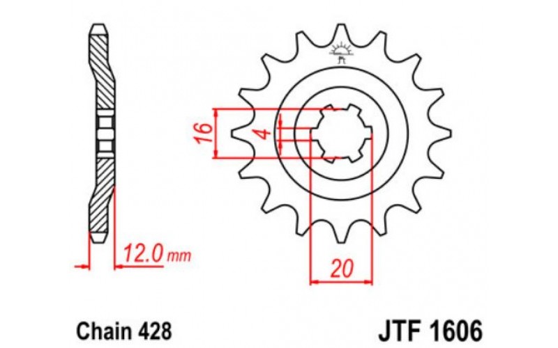 JT звезда передняя JTF1606