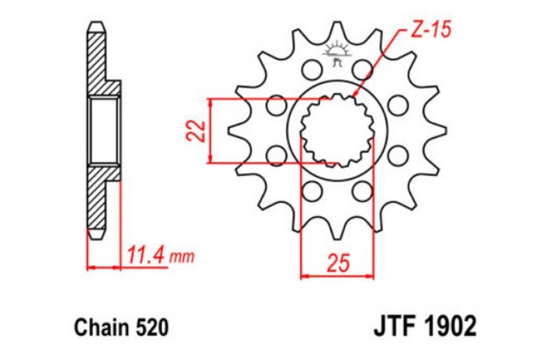 JT звезда передняя JTF1902