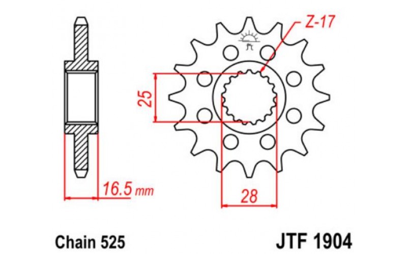 JT звезда передняя JTF1904