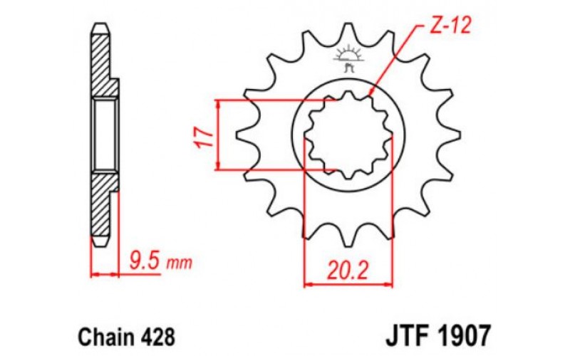 JT звезда передняя JTF1907