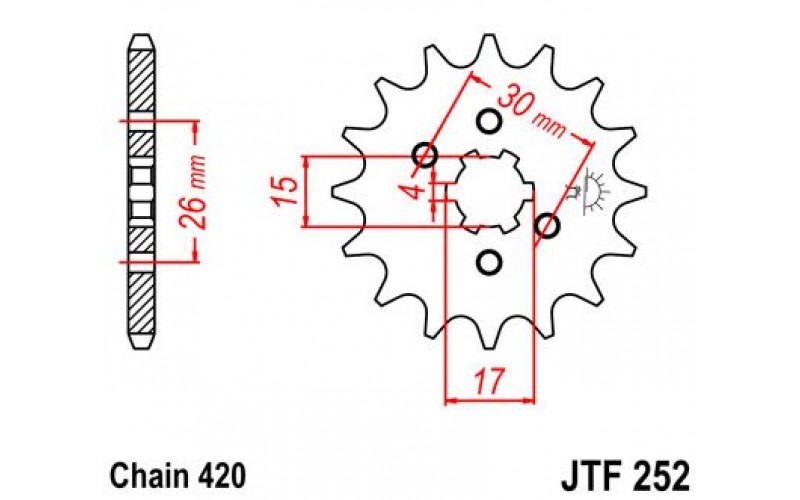 JT звезда передняя JTF252
