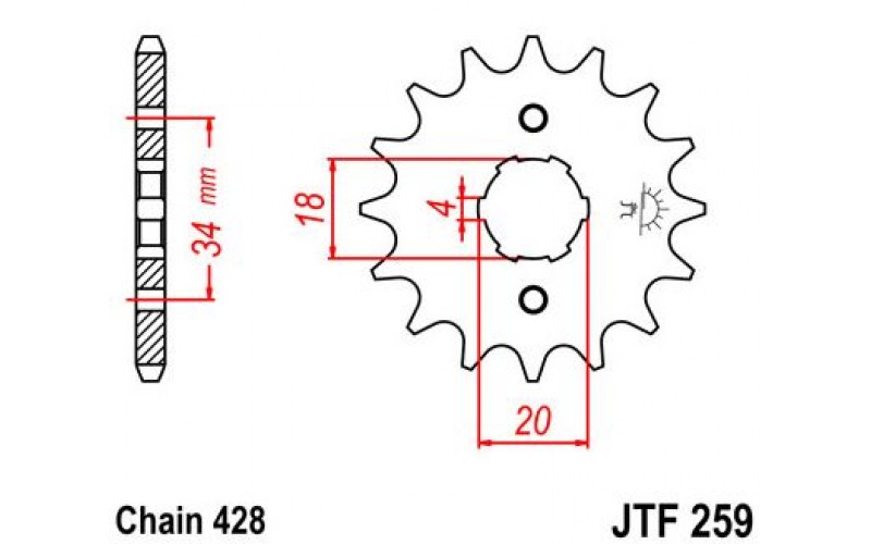 JT звезда передняя JTF259