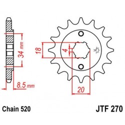 JT звезда передняя JTF270