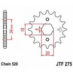 JT звезда передняя JTF275