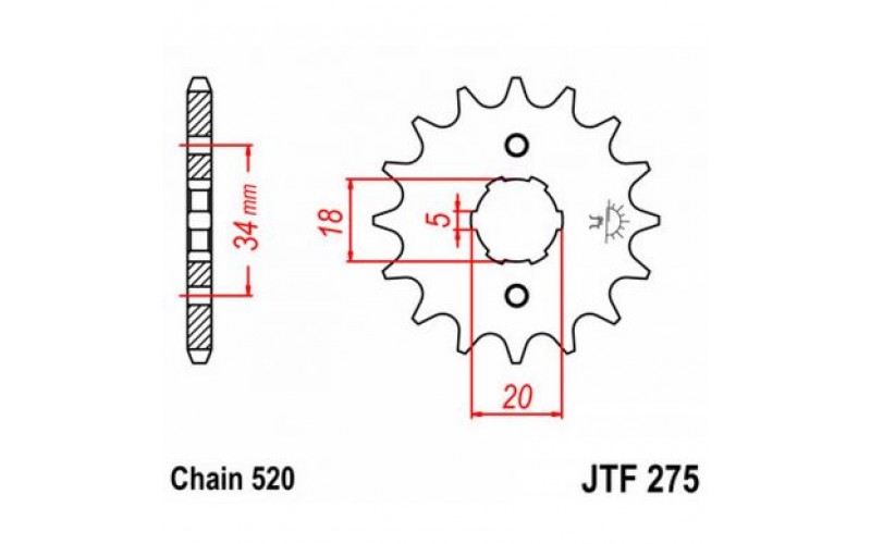 JT звезда передняя JTF275