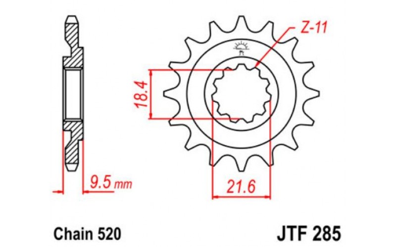 JT звезда передняя JTF285