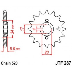 JT звезда передняя JTF287