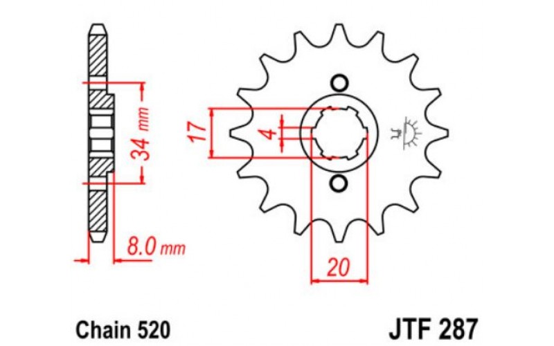 JT звезда передняя JTF287