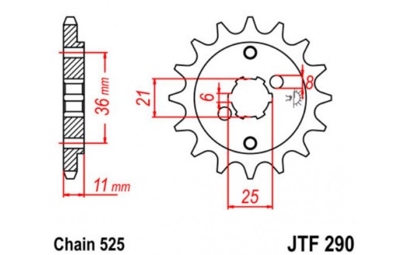 JT звезда передняя JTF290