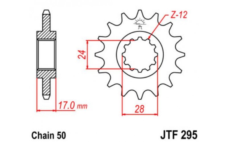 JT звезда передняя JTF295
