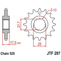JT звезда передняя JTF297