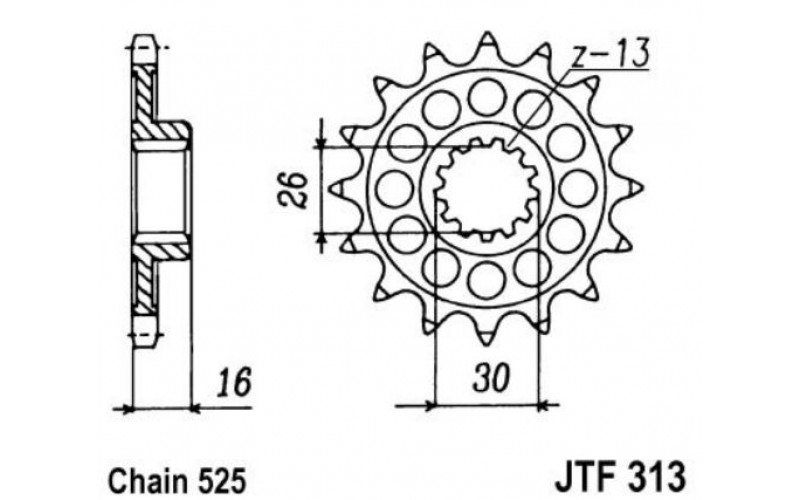 JT звезда передняя JTF313