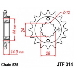 JT звезда передняя JTF314