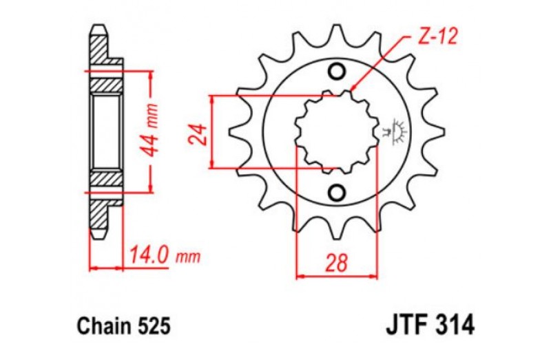 JT звезда передняя JTF314