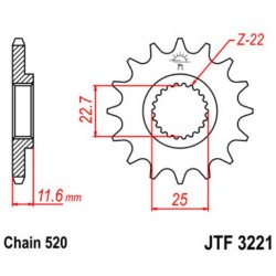 JT звезда передняя JTF3221