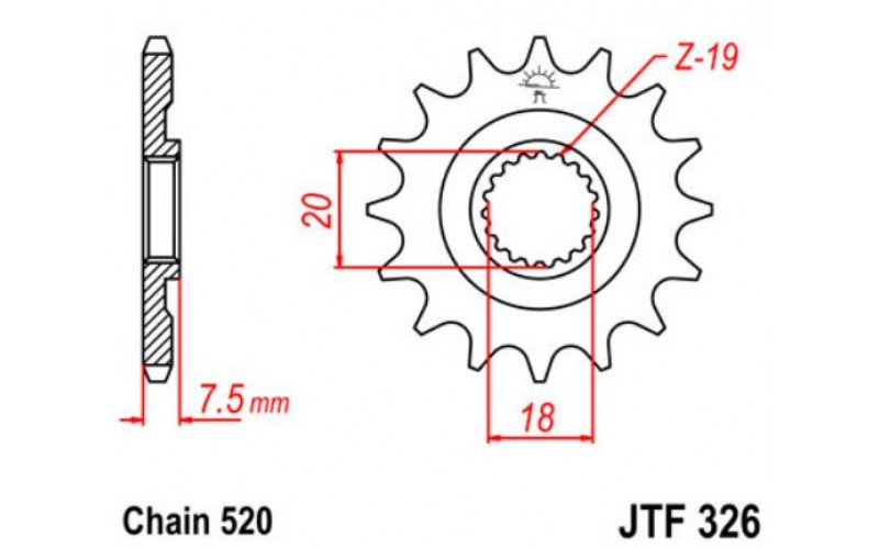 JT звезда передняя JTF326
