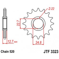 JT звезда передняя JTF3323