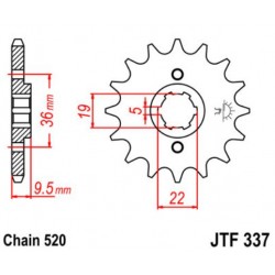 JT звезда передняя JTF337