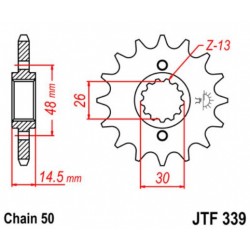 JT звезда передняя JTF339