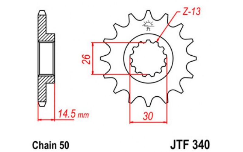 JT звезда передняя JTF340