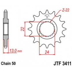 JT звезда передняя JTF3411