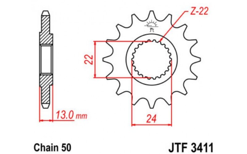 JT звезда передняя JTF3411