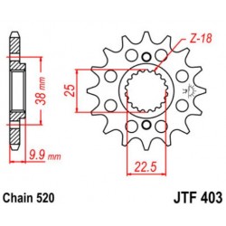 JT звезда передняя JTF403
