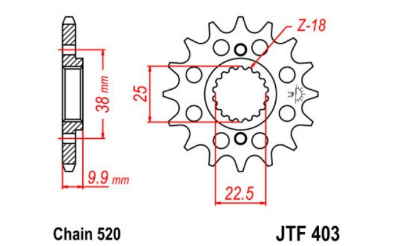JT звезда передняя JTF403
