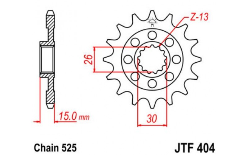 JT звезда передняя JTF404