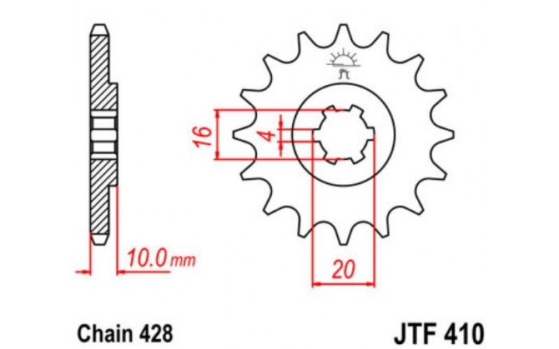 JT звезда передняя JTF410