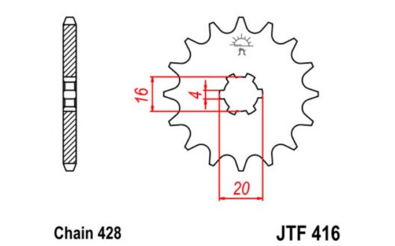 JT звезда передняя JTF416