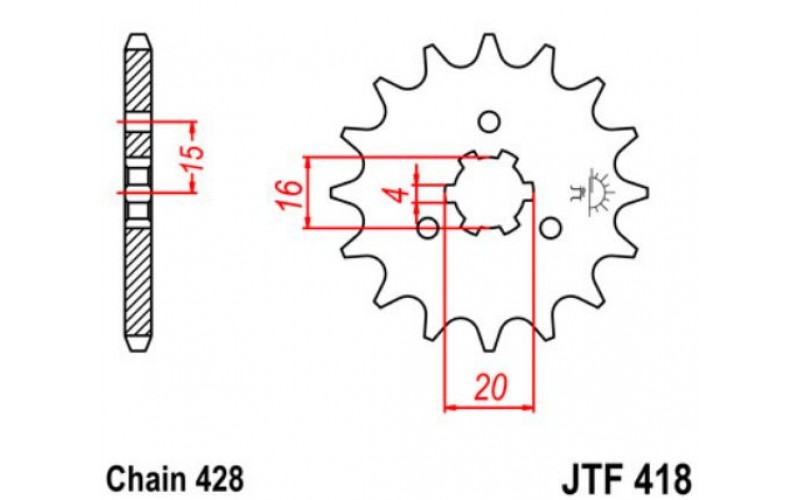 JT звезда передняя JTF418