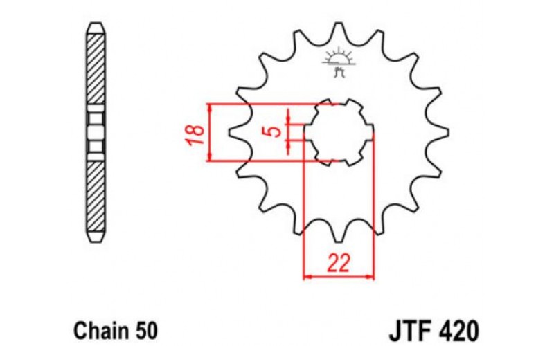 JT звезда передняя JTF420