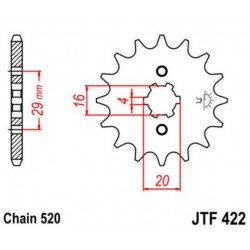 Звезда передняя JT Sprockets Steel Front Sprocket JTF422 (R50-32015-15)