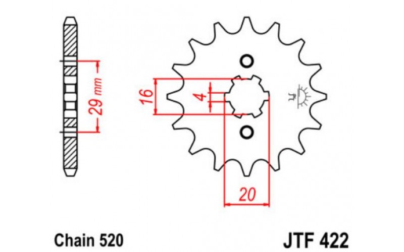 Звезда передняя JT Sprockets Steel Front Sprocket JTF422 (R50-32015-15)