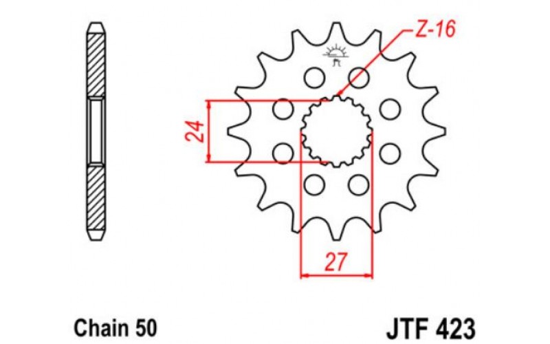 JT звезда передняя JTF423