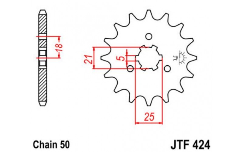 JT звезда передняя JTF424