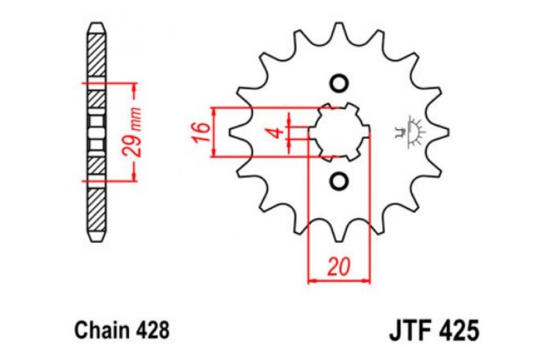 JT звезда передняя JTF425