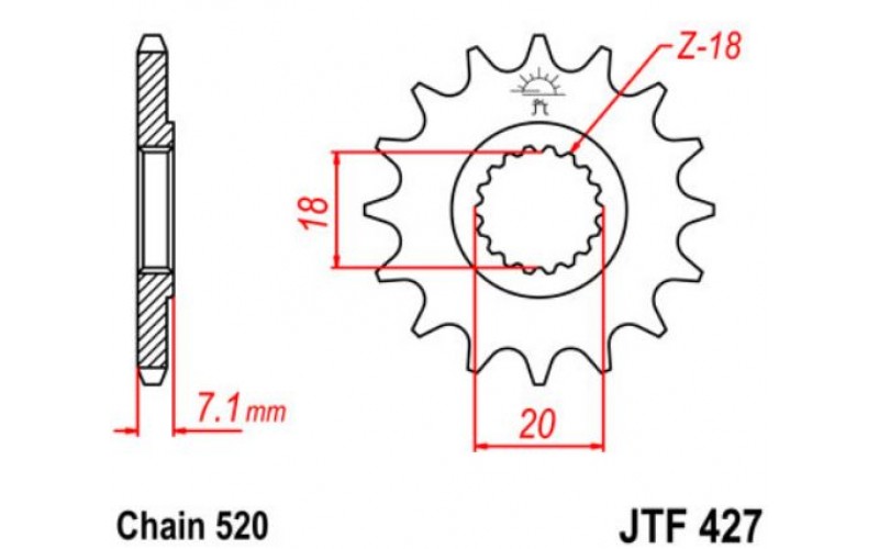 JT звезда передняя JTF427