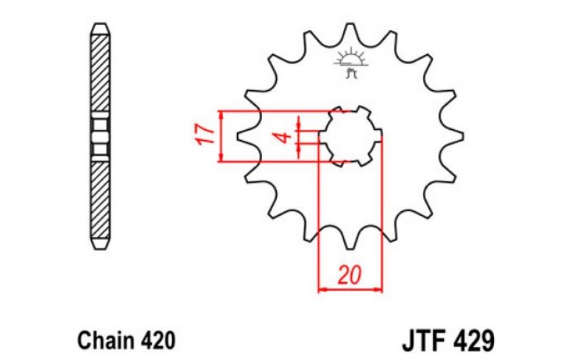 JT звезда передняя JTF429