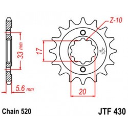 JT звезда передняя JTF430