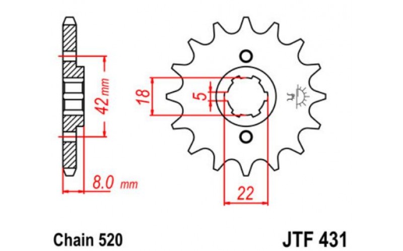 JT звезда передняя JTF431