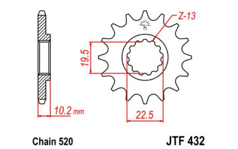 JT звезда передняя JTF432