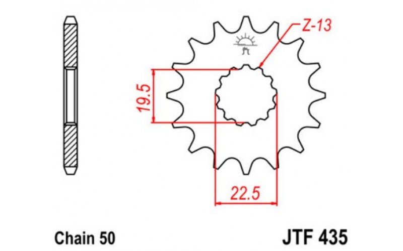 JT звезда передняя JTF435