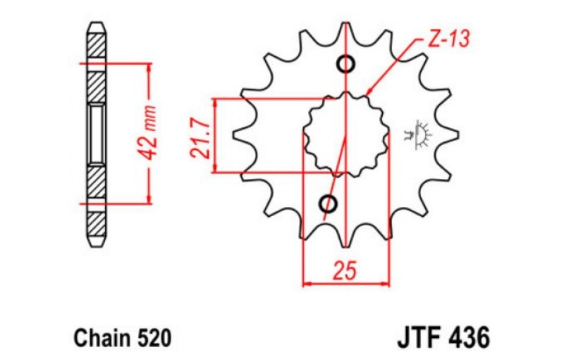 JT звезда передняя JTF436