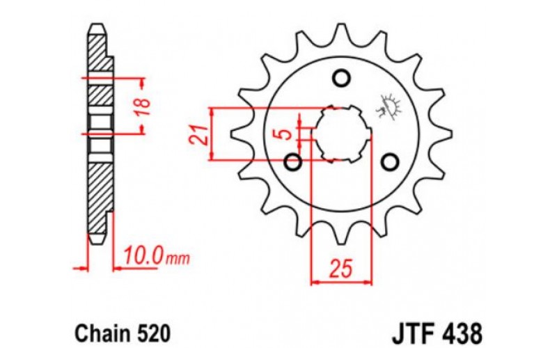 JT звезда передняя JTF438