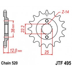 JT звезда передняя JTF495