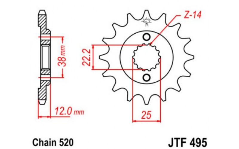 JT звезда передняя JTF495