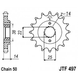 JT звезда передняя JTF497